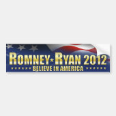 Romney - Ryan glauben an Amerika Autoaufkleber (Vorne)