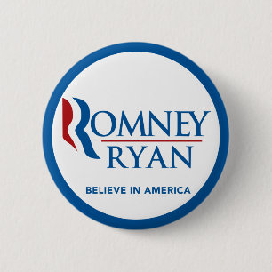 Romney Ryan glauben an runde blaue Grenze Amerikas Button