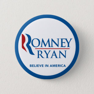 Romney Ryan glauben an runde blaue Grenze Amerikas Button