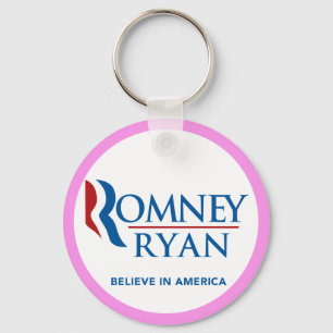 Romney Ryan glauben an rundes Amerika (rosa Schlüsselanhänger