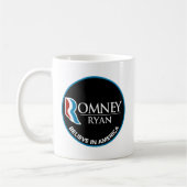 Romney Ryan glauben an rundes Schwarzes Amerikas Kaffeetasse (Links)