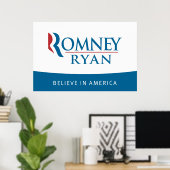 Romney Ryan glaubt an America Poster (Heimbüro)
