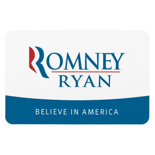 Romney Ryan glaubt an Amerika Flexi Magnet (Horizontal)