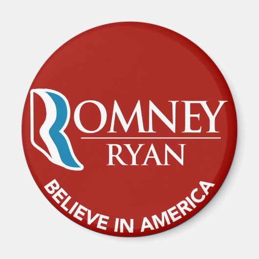 Romney Ryan glaubt an Amerika Runde Red Magnet (Vorne)