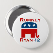 ROMNEY RYAN GOP 2012 BUTTON (Vorne & Hinten)