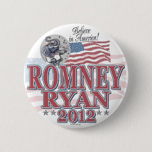Romney Ryan GOP-Karte Button