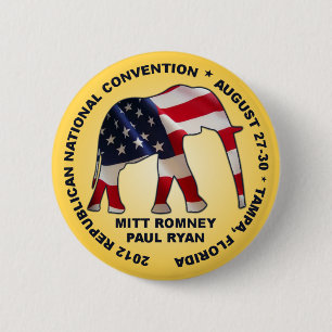 Romney Ryan GOP-Vereinbarung 2012 Button