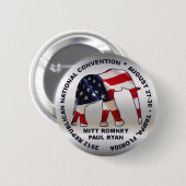 Romney Ryan GOP-Vereinbarung 2012 Button (Vorne & Hinten)