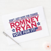 Romney Ryan Hope Change Rechteckiger Aufkleber (Umschlag)