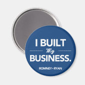 Romney Ryan I Built My Business (Blue) Magnet (Vorderseite/Rückseite)