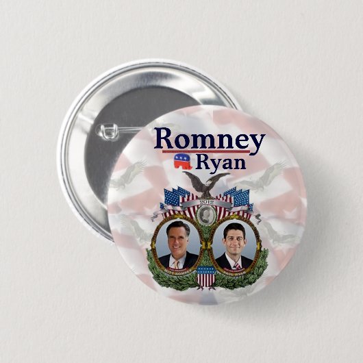 Romney Ryan Jugate 2012 Button (Vorne & Hinten)