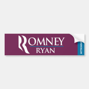 Romney Ryan Logo-Autoaufkleber lila Autoaufkleber