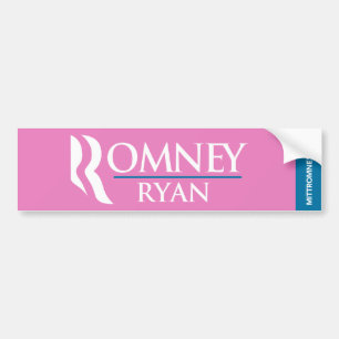 Romney Ryan Logo-Autoaufkleber-Rosa Autoaufkleber