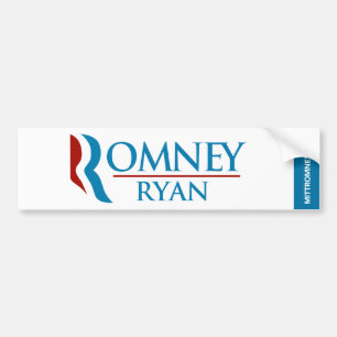 Romney Ryan Logo-Autoaufkleber-Weiß Autoaufkleber