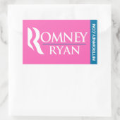 Romney Ryan Logo Sticker Rectangle Pink (Tasche)