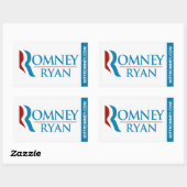 Romney Ryan Logo Sticker Rectangle White (Blatt)