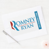 Romney Ryan Logo Sticker Rectangle White (Umschlag)