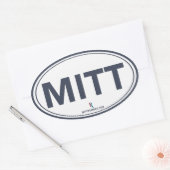 Romney Ryan Mitt Oval Sticker (weiß / dunkelblau) (Umschlag)