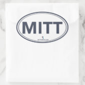 Romney Ryan Mitt Oval Sticker (weiß / dunkelblau) (Tasche)