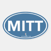 Romney Ryan Mitt Sticker Oval (Blau) (Vorderseite)
