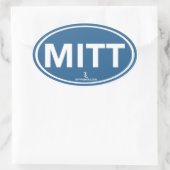 Romney Ryan Mitt Sticker Oval (Blau) (Tasche)