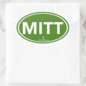 Romney Ryan Mitt Sticker Oval (grün) (Tasche)