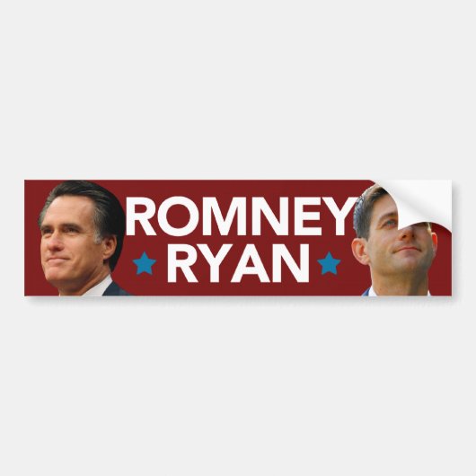 Romney Ryan Porträt-Autoaufkleber Autoaufkleber (Vorne)