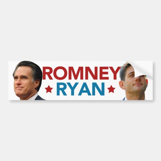 Romney Ryan Porträt-Autoaufkleber (weiß) Autoaufkleber (Vorne)