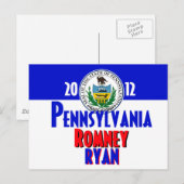 Romney Ryan Postkarte (Vorne/Hinten)