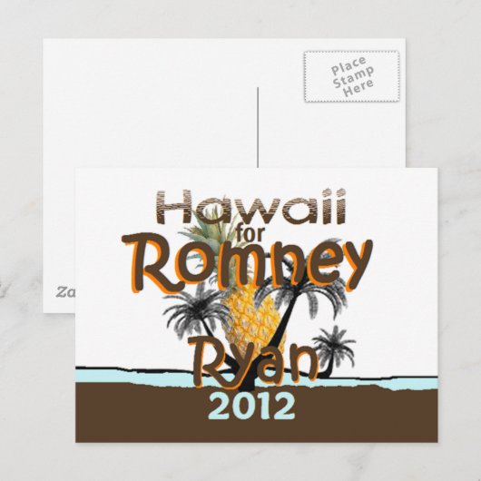 Romney Ryan Postkarte (Vorne/Hinten)