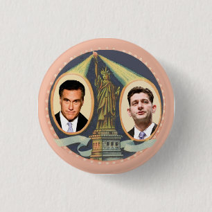 Romney Ryan Retro Button