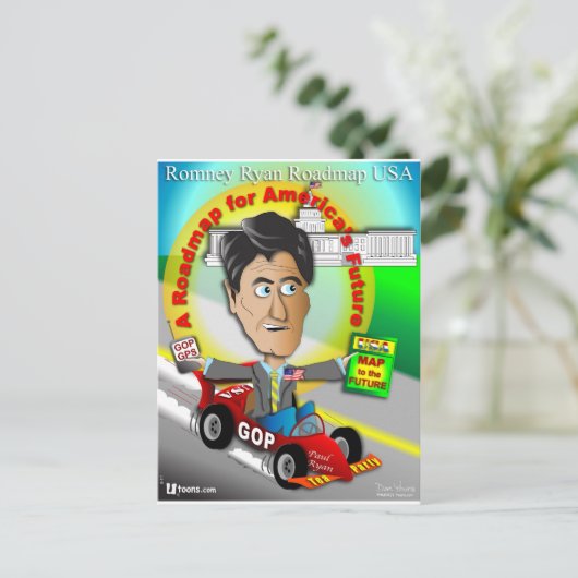 Romney Ryan Roadmap Postkarte (Stehend Vorderseite)