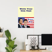 Romney Ryan - Schreiben Sie Ihren eigenen Text Poster (Heimbüro)