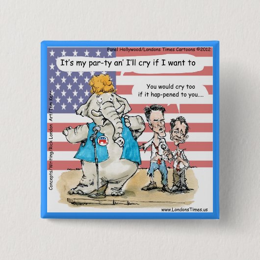 Romney & Ryan sein Party Funny Gifts & Cards Button (Vorderseite)