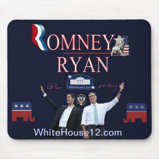 Romney-Ryan Unterzeichnungs-Mausunterlage Mousepad (Vorne)
