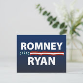 Romney Ryan US Flagge Postkarte (Stehend Vorderseite)