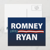 Romney Ryan US Flagge Postkarte (Vorne/Hinten)