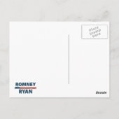 Romney Ryan US Flagge Postkarte (Rückseite)