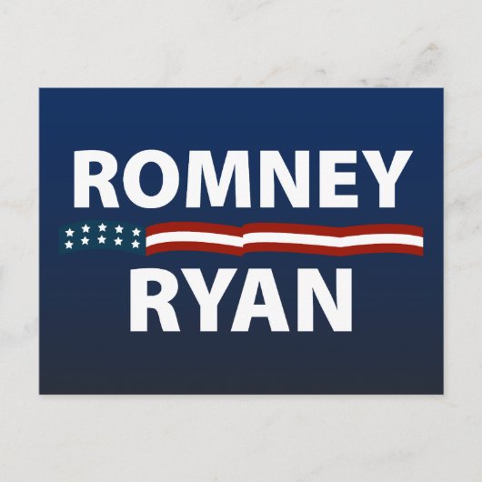 Romney Ryan US Flagge Postkarte (Vorderseite)