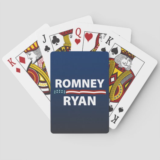 Romney Ryan US Flagge Spielkarten (Rückseite)