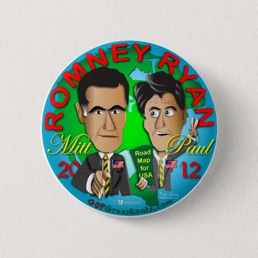 Romney Ryan USA Button (Vorderseite)