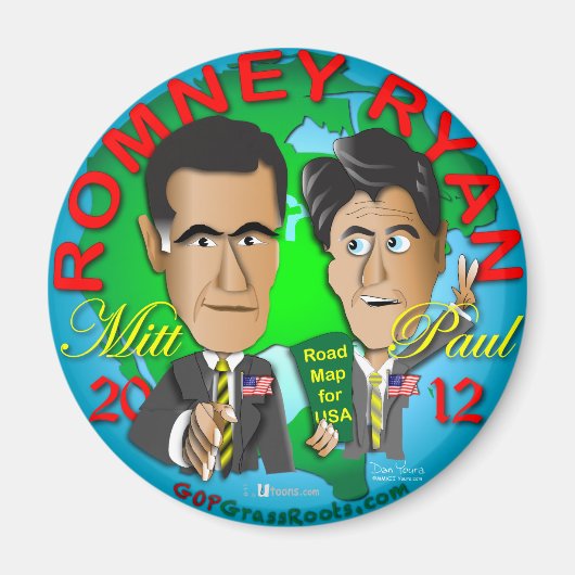 Romney Ryan USA Magnet (Vorne)