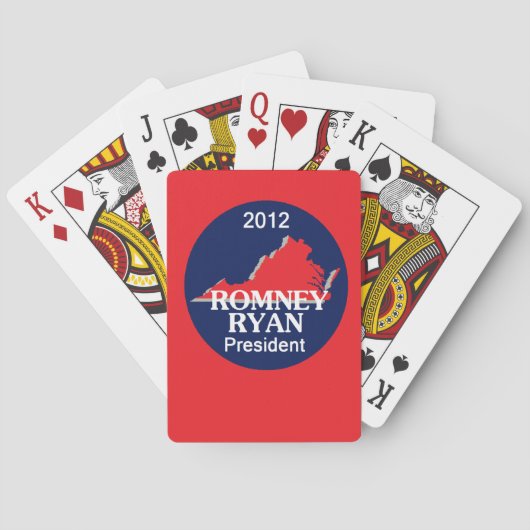 Romney Ryan VIRGINIA Spielkarten (Rückseite)