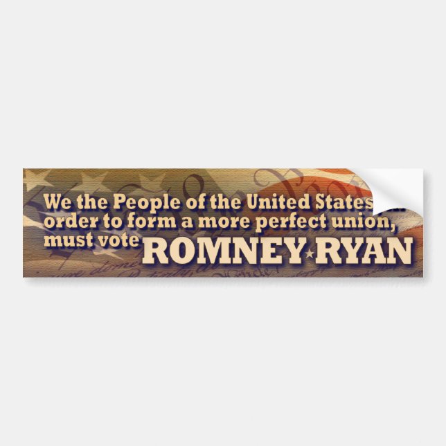 Romney - Ryan - wir die Leute Autoaufkleber (Vorne)