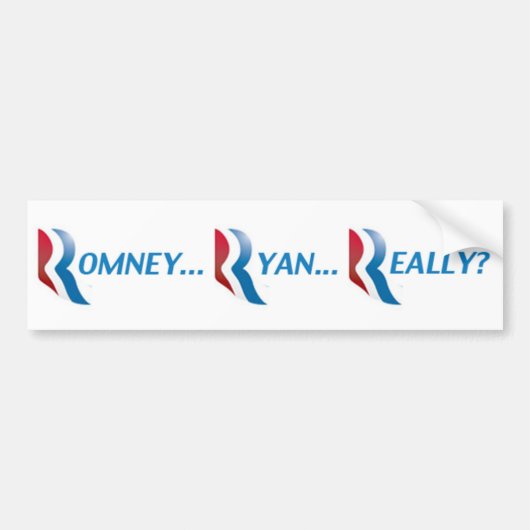 Romney Ryan wirklich Autoaufkleber (Vorne)