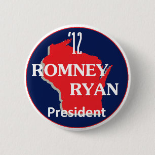 Romney Ryan WISCONSIN Button