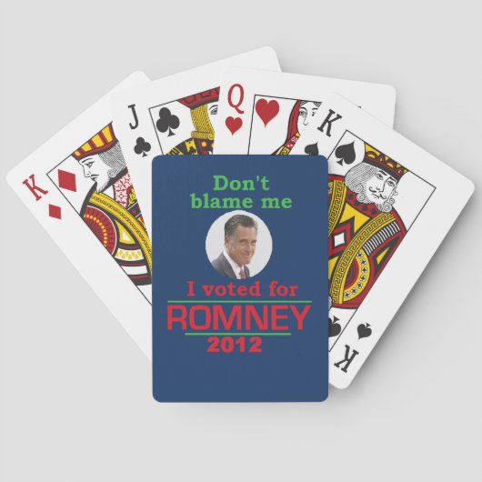 Romney tadeln mich nicht spielkarten (Rückseite)