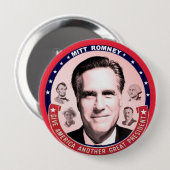 Romney u. große Präsidenten Button (Vorne & Hinten)