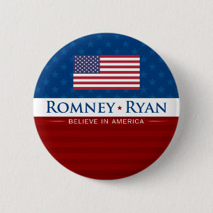 Romney u. Ryan glauben an Amerika Button