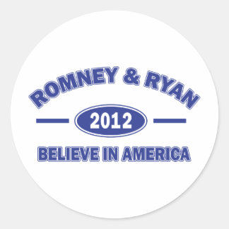 Romney und Ryan 2012 Runder Aufkleber